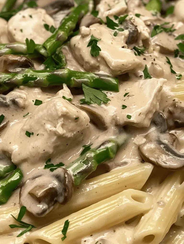 When it comes to weeknight dinners, the quest for a dish that is both satisfying and easy to prepare can often feel daunting. Enter the Creamy Mushroom and Asparagus Chicken Penne—a delightful combination of tender pasta, succulent chicken, and vibrant vegetables all enveloped in a rich, creamy sauce. This dish effortlessly balances flavors and textures, making it a comforting meal that pleases the palate and warms the heart.
