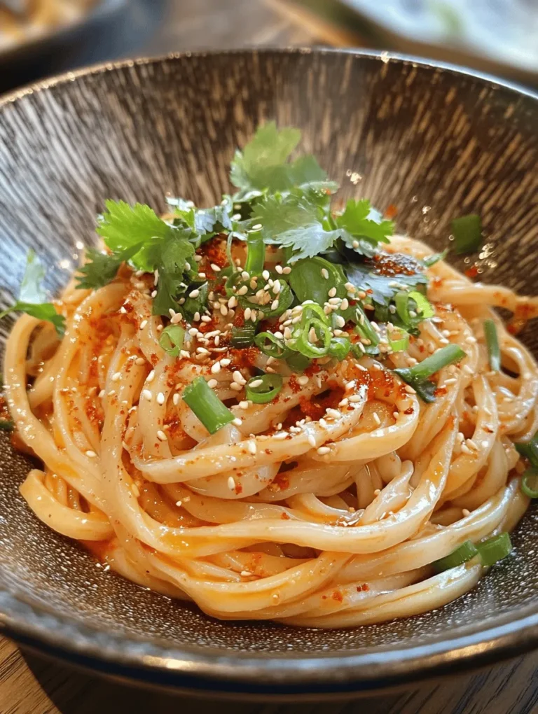 Udon noodles are a staple in Japanese cuisine, celebrated for their thick, chewy texture and ability to absorb flavors. Made from wheat flour, water, and salt, these versatile noodles can be enjoyed hot or cold, making them a favorite in dishes ranging from hearty soups to refreshing salads. Their popularity extends beyond Japan, as food enthusiasts worldwide have embraced udon for its comforting qualities and adaptability to various ingredients.