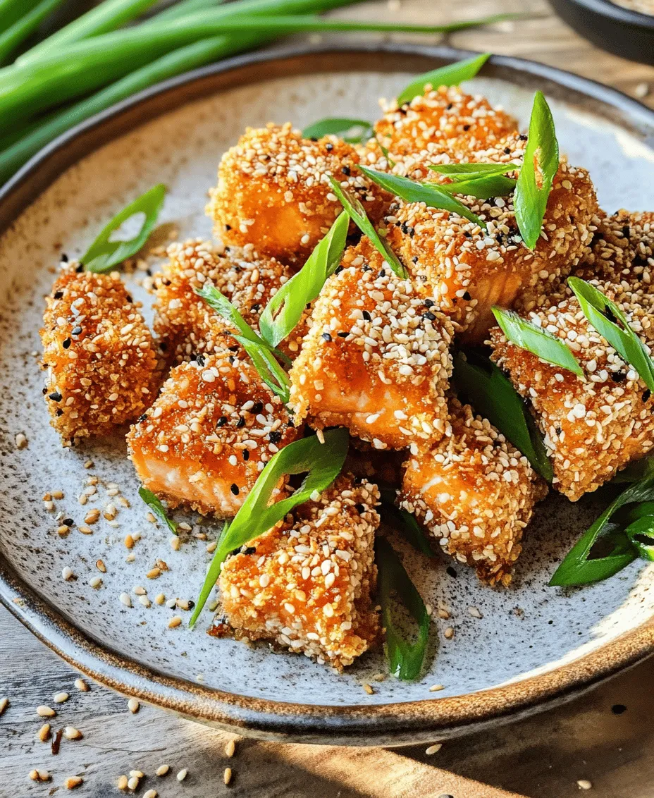 Are you searching for a delectable dish that combines ease and flavor? Look no further than Crispy Honey Garlic Salmon Bites. This recipe is not only an enticing appetizer but also doubles as a satisfying main course, perfect for family dinners or gatherings with friends. Imagine succulent pieces of salmon coated in a crunchy layer, drizzled with a sweet and savory honey garlic glaze that tickles your taste buds and leaves you craving more.