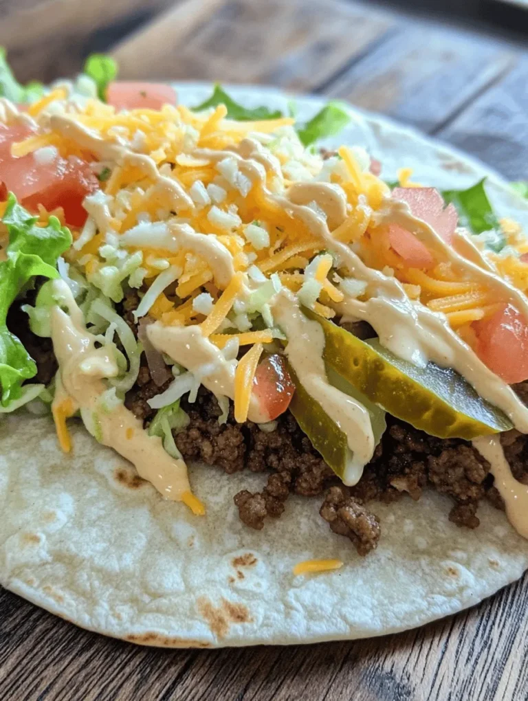 In a world filled with fast food options, it's easy to crave the iconic flavors of the Big Mac. Its unique combination of flavors—savory beef patties, tangy special sauce, crisp lettuce, and creamy cheese—makes it a beloved staple for many. However, making a healthier and equally satisfying version at home can be both fun and rewarding. Enter the Homemade Big Mac Wraps with Special Sauce—a creative twist that combines the classic taste of a Big Mac with the convenience of a wrap. This recipe brings together all the familiar flavors in a convenient package, perfect for lunch, dinner, or a quick snack.