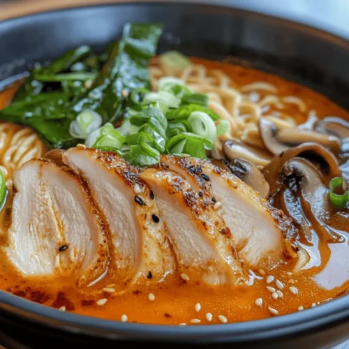 Welcome to the vibrant world of fusion cuisine, where traditional dishes meet innovative twists to create something truly special. Today, we are diving into the recipe for Fiery Chicken Ramen with Creamy Garlic Sauce—a perfect embodiment of this culinary creativity. This dish takes the rich, comforting essence of traditional ramen and infuses it with a fiery kick and a velvety smooth sauce that will leave your taste buds dancing.
