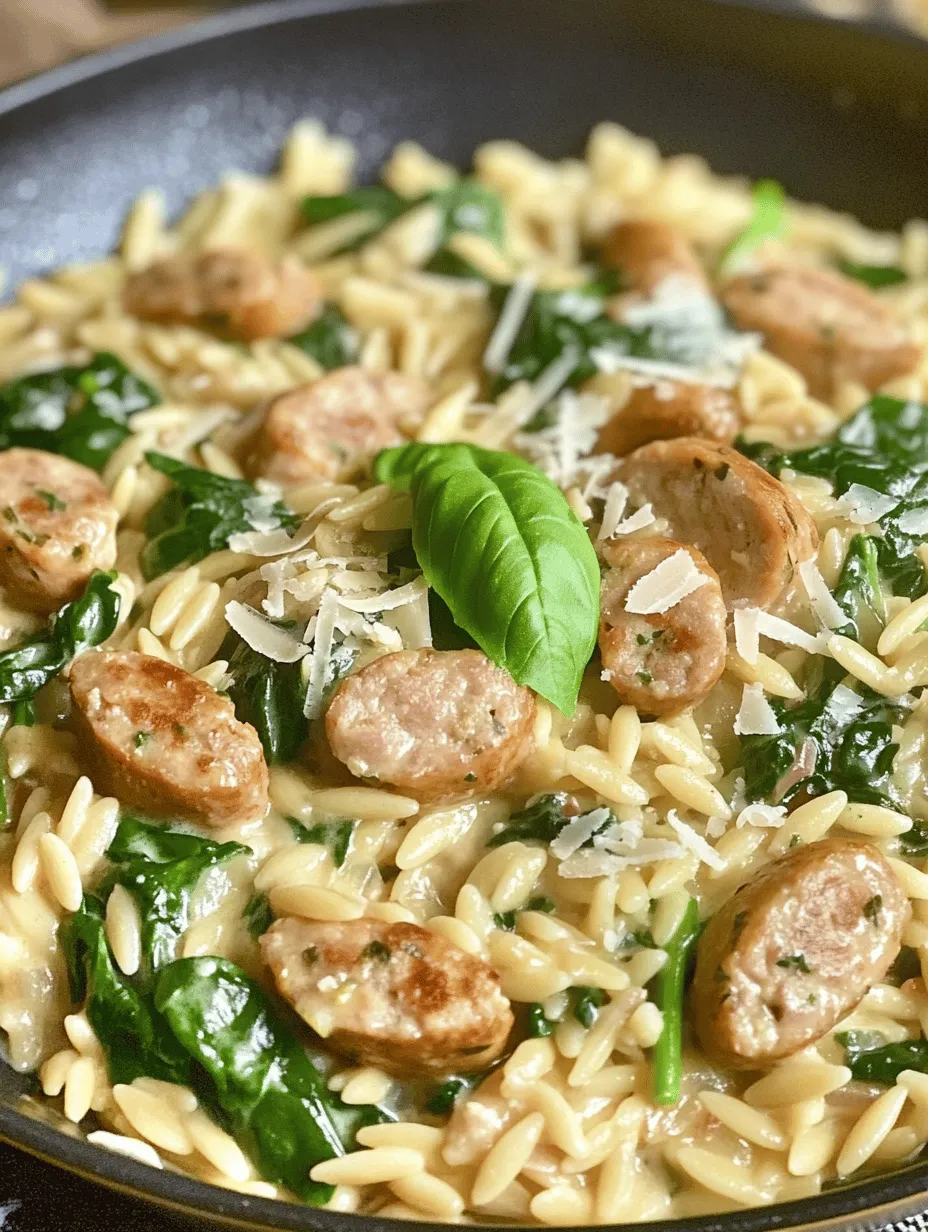 When it comes to quick yet satisfying meals, the Creamy Chicken Sausage Orzo Skillet stands out as a winner. This dish elegantly combines the savory flavors of chicken sausage with the tender bite of orzo pasta, creating a comforting and indulgent experience for the palate. Not only is this one-pan meal easy to prepare, but it also boasts a wealth of nutrients, making it an ideal choice for busy weeknights or a cozy family gathering.