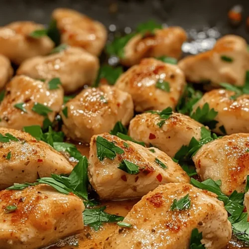 Garlic Butter Chicken Bites are a culinary delight that combines tender chicken pieces with a rich, buttery garlic sauce, offering a burst of flavor in every bite. This dish is not just a feast for the taste buds but also a fragrant experience that fills your kitchen with mouth-watering aromas. The combination of garlic and butter is a time-honored favorite in cuisines around the world, cherished for its ability to elevate any dish it graces.