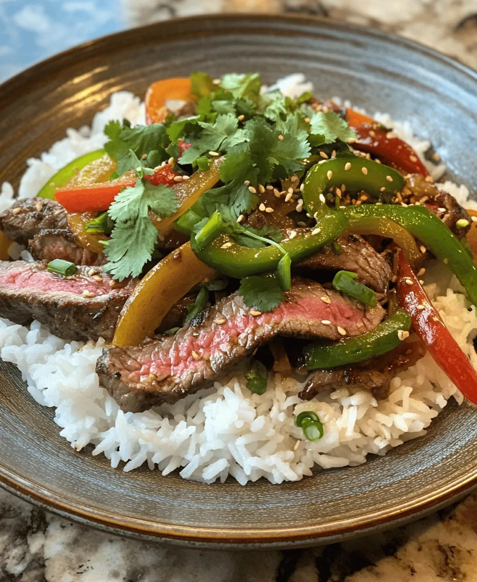 Sizzling Pepper Steak with Onions is a beloved dish that tantalizes taste buds with its vibrant flavors and enticing aroma. This quick and satisfying meal not only showcases the rich and savory notes of tender beef but also highlights the freshness of crisp vegetables. The dish is a perfect representation of the harmonious balance found in Asian cuisine, where contrasting flavors come together to create something truly special. Whether served on a bed of steamed rice or alongside noodles, this recipe is versatile enough to adapt to any dining occasion, making it a popular choice for busy weeknights or festive gatherings.