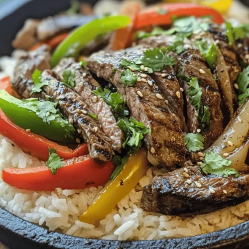 Sizzling Pepper Steak with Onions is a beloved dish that tantalizes taste buds with its vibrant flavors and enticing aroma. This quick and satisfying meal not only showcases the rich and savory notes of tender beef but also highlights the freshness of crisp vegetables. The dish is a perfect representation of the harmonious balance found in Asian cuisine, where contrasting flavors come together to create something truly special. Whether served on a bed of steamed rice or alongside noodles, this recipe is versatile enough to adapt to any dining occasion, making it a popular choice for busy weeknights or festive gatherings.