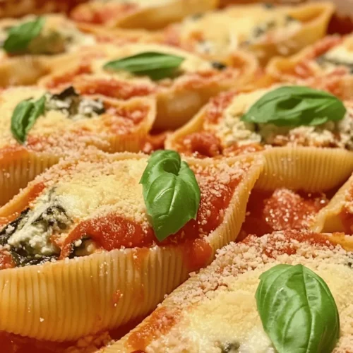 If you’re on the lookout for a comforting and nutritious meal that’s easy to prepare, look no further than Spinach & Ricotta Stuffed Shells. This delightful dish features large pasta shells filled with a creamy mixture of ricotta cheese and fresh spinach, all topped with a generous layer of marinara sauce and melted cheese. Not only is it a feast for the eyes, but it also packs a wholesome punch, making it an ideal choice for families, dinner parties, or simply a cozy night in.