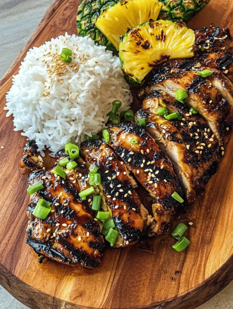 Tropical Pineapple-Glazed Chicken is the embodiment of summer on a plate. Its vibrant colors and enticing aromas make it a feast for the senses. The sweetness of pineapple pairs beautifully with the savory notes of the chicken, while subtle hints of spice and umami take the dish to the next level. As you grill this dish, the sugars in the glaze caramelize, resulting in a shiny, sticky coating that enhances the flavor and adds an irresistible texture.