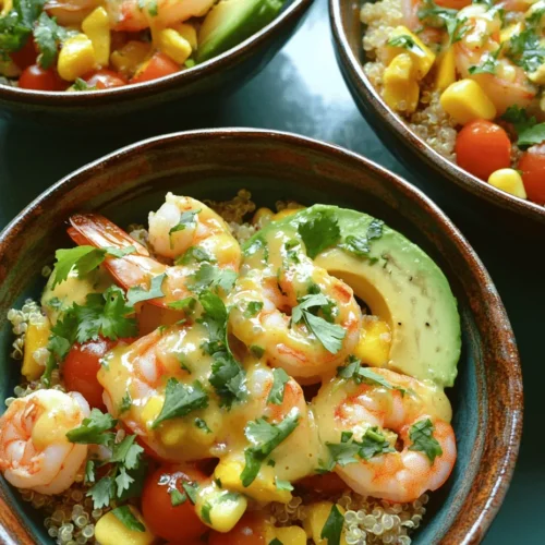 Welcome to a culinary adventure that brings the vibrant flavors of the ocean and the sweetness of tropical fruits right to your dining table. The Shrimp and Avocado Bowls with Mango Salsa and Lime-Chili Sauce is not just a meal; it’s a celebration of fresh, wholesome ingredients that marry beautifully to create a dish that is both delicious and nutritious. Whether you are looking for a refreshing lunch option or a light dinner, this recipe checks all the boxes.