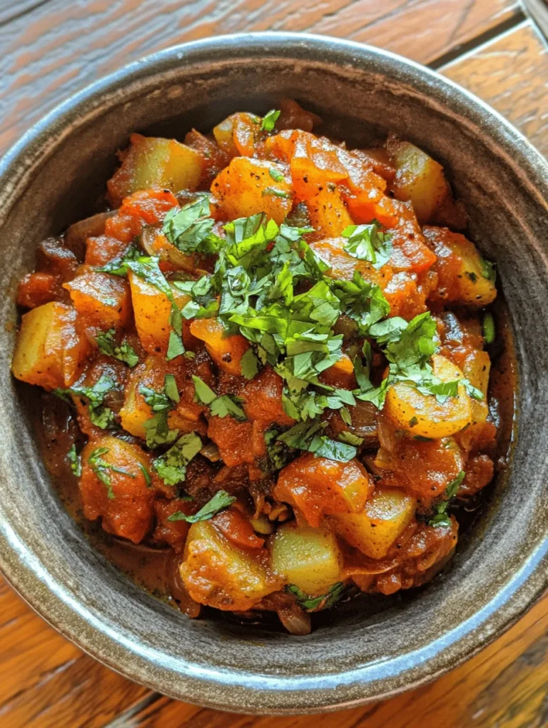 Discover the rich and vibrant flavors of Persian cuisine with Dopiazeh Aloo, a delightful potato curry that beautifully marries spices, textures, and aromas. This dish, characterized by its generous use of onions and a medley of spices, showcases the culinary traditions of Iran while offering a comforting and satisfying meal. Dopiazeh, derived from the Persian word for "two onions," highlights the essential role that this humble ingredient plays in the dish, creating a depth of flavor that is both aromatic and savory.