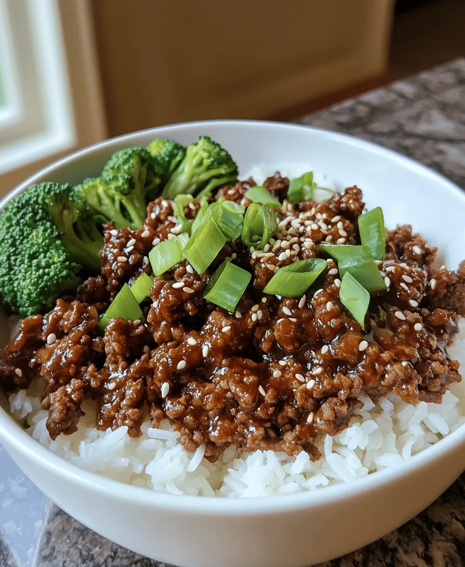 The Korean Ground Beef Bowl is a delightful fusion of flavors that brings a taste of Korea straight into your home kitchen. This dish stands out for its simplicity and quick preparation, making it an ideal choice for busy weeknights when time is of the essence but a delicious meal is still desired. With just a handful of fresh ingredients, this recipe encapsulates the essence of Korean cuisine—an enticing balance of savory and sweet flavors that leave you craving more.
