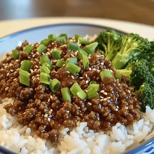 The Korean Ground Beef Bowl is a delightful fusion of flavors that brings a taste of Korea straight into your home kitchen. This dish stands out for its simplicity and quick preparation, making it an ideal choice for busy weeknights when time is of the essence but a delicious meal is still desired. With just a handful of fresh ingredients, this recipe encapsulates the essence of Korean cuisine—an enticing balance of savory and sweet flavors that leave you craving more.