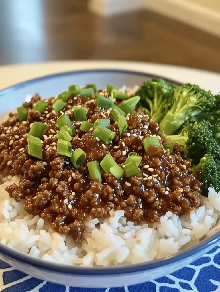 The Korean Ground Beef Bowl is a delightful fusion of flavors that brings a taste of Korea straight into your home kitchen. This dish stands out for its simplicity and quick preparation, making it an ideal choice for busy weeknights when time is of the essence but a delicious meal is still desired. With just a handful of fresh ingredients, this recipe encapsulates the essence of Korean cuisine—an enticing balance of savory and sweet flavors that leave you craving more.