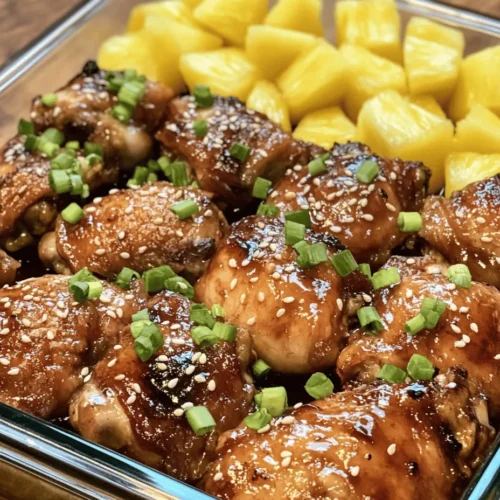 At the heart of Hawaiian Shoyu Chicken is the harmony of flavors that come together to create a dish that is both satisfying and comforting. Shoyu, which is the Japanese word for soy sauce, plays a pivotal role in this recipe, providing a salty umami base that complements the other ingredients beautifully. The combination of savory soy sauce with the sweetness of brown sugar, the tanginess of apple cider vinegar, and the aromatic notes of garlic and ginger creates a marinade that penetrates the chicken, infusing it with rich flavors.