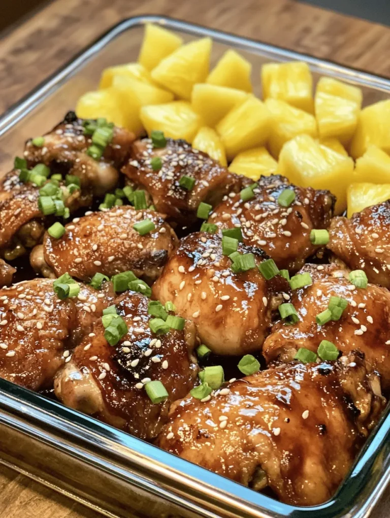 At the heart of Hawaiian Shoyu Chicken is the harmony of flavors that come together to create a dish that is both satisfying and comforting. Shoyu, which is the Japanese word for soy sauce, plays a pivotal role in this recipe, providing a salty umami base that complements the other ingredients beautifully. The combination of savory soy sauce with the sweetness of brown sugar, the tanginess of apple cider vinegar, and the aromatic notes of garlic and ginger creates a marinade that penetrates the chicken, infusing it with rich flavors.