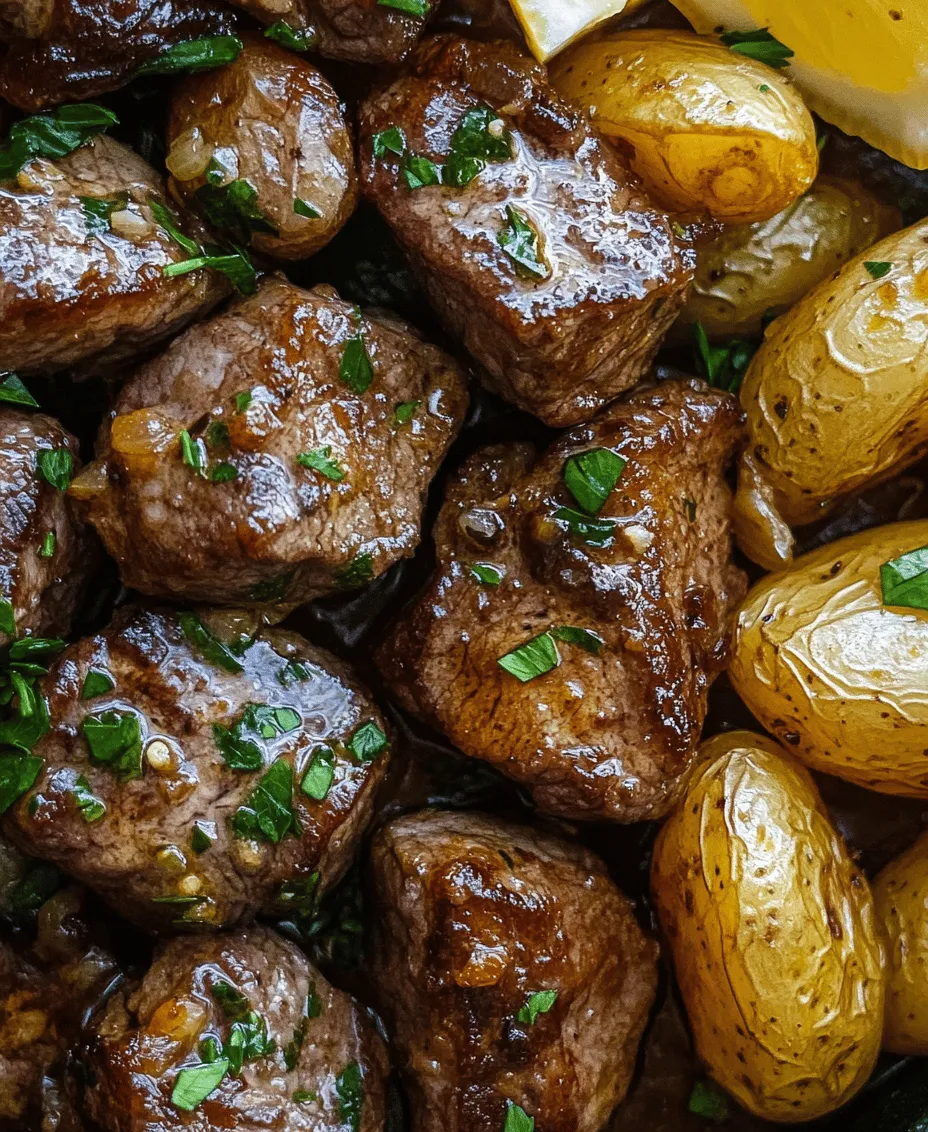 If you’re searching for a dish that perfectly marries comfort and sophistication, look no further than sizzling garlic butter steak bites paired with crispy potatoes. This delightful recipe features tender, juicy steak pieces that are infused with a rich garlic butter sauce, making each bite an explosion of flavor. The addition of crispy baby potatoes on the side elevates this dish, offering a satisfying crunch that complements the succulent steak.