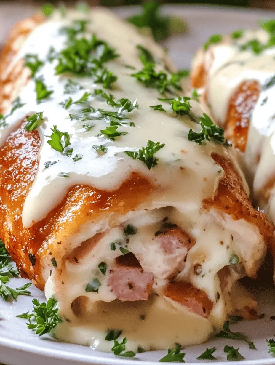 Chicken Cordon Bleu is a classic dish that has earned its place in the hearts and homes of many culinary enthusiasts. This delightful recipe marries the savory flavors of tender chicken, smoky ham, and rich cheese, all enveloped in a crispy, golden-brown exterior. Not only is it a feast for the senses, but Chicken Cordon Bleu also holds an allure for its elegant presentation, making it a popular choice for special occasions and dinner parties.