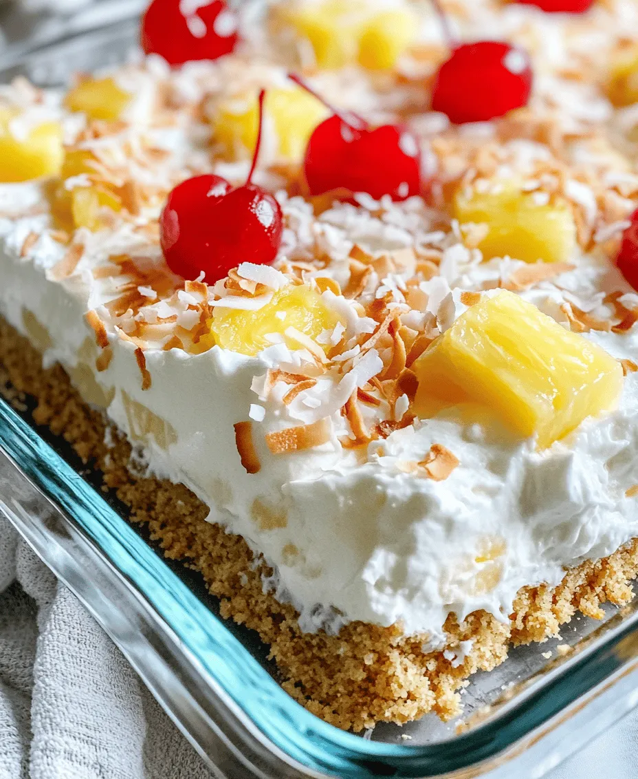 If you're looking for a dessert that captures the essence of summer and transports you to a tropical paradise, look no further than the Tropical Delight: No Bake Pineapple Cream Dessert. This luscious dessert is a perfect blend of creamy, sweet, and tangy flavors that evoke memories of sun-soaked beaches and island getaways. With its vibrant pineapple flavor complemented by the tropical notes of coconut, this dessert is bound to impress your family and friends at any gathering.
