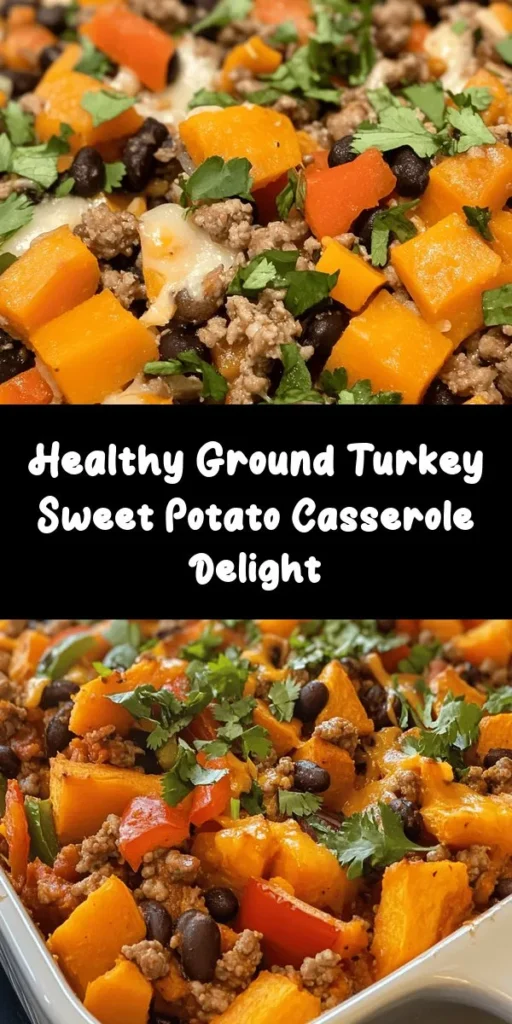 Looking for a wholesome and delicious meal? This Ground Turkey Sweet Potato Casserole is packed with flavor and nutrients! With ground turkey, sweet potatoes, black beans, and colorful veggies, it’s a family-friendly dish that's easy to prepare. Just sauté, mix, and bake for a comforting dinner that's sure to impress. Top it with gooey cheddar cheese for an extra treat. Perfect for meal prep or a cozy weeknight dinner!