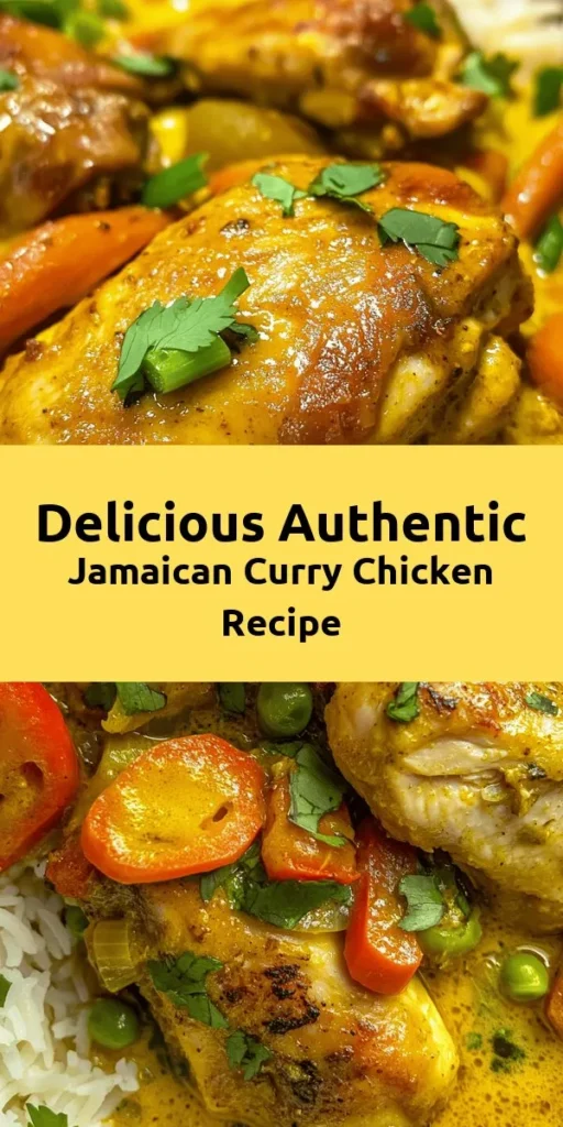 Experience the vibrant flavors of the Caribbean with this authentic Jamaican Curry Chicken recipe! This dish features tender chicken marinated in a blend of Jamaican curry powder and spices, simmered with coconut milk and vegetables for a rich, comforting meal. Perfect for family dinners, it serves 4-6 and pairs wonderfully with rice or traditional rice and peas. Get ready to bring the taste of Jamaica to your kitchen!