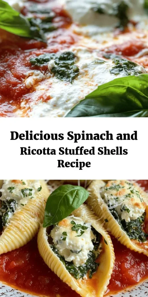 Delight in these Easy Spinach and Ricotta Stuffed Shells, perfect for a cozy dinner! With large pasta shells filled with a creamy blend of ricotta, fresh spinach, and savory spices, this recipe brings comfort food to new heights. Top with marinara sauce and gooey mozzarella for a bubbly finish. Easy to prepare and packed with flavor, these stuffed shells are sure to be a hit at your table. Enjoy a delicious, healthy veggie meal tonight!