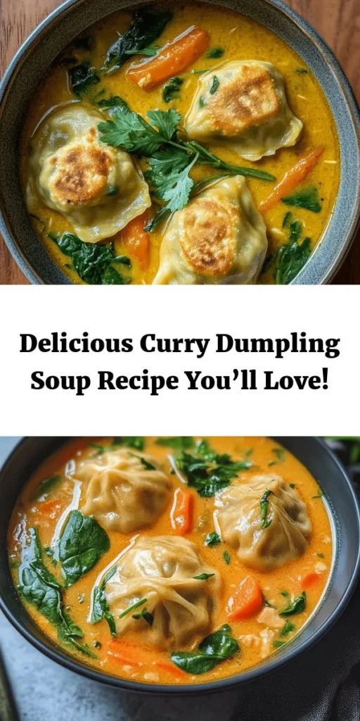 Warm your soul with this delicious Best Curry Dumpling Soup! Loaded with tender dumplings filled with chicken or tofu, fresh green onions, and vibrant spices, this comforting dish is sure to impress. The rich coconut milk and aromatic curry create a flavorful broth that's perfect for cozy nights. Easy to make in just an hour, this soup serves 4 and is perfect for sharing. Get the recipe and enjoy a taste of comfort today!