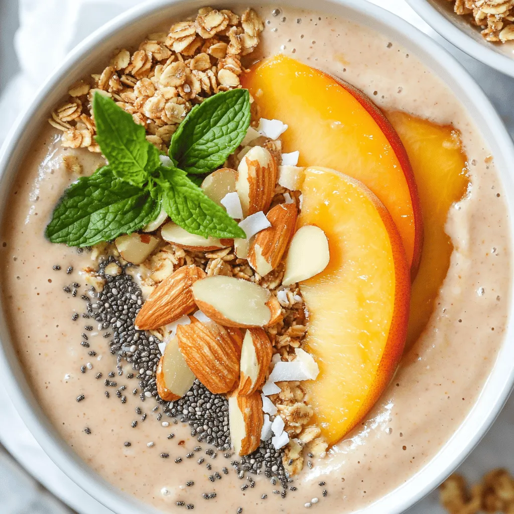 Creating a delicious and nutritious Peach Paradise Smoothie Bowl begins with selecting the right ingredients. Each component has its own benefits and contributes to the final flavor profile and texture of the dish. Let’s take a closer look at the base ingredients that make up this delightful smoothie bowl.