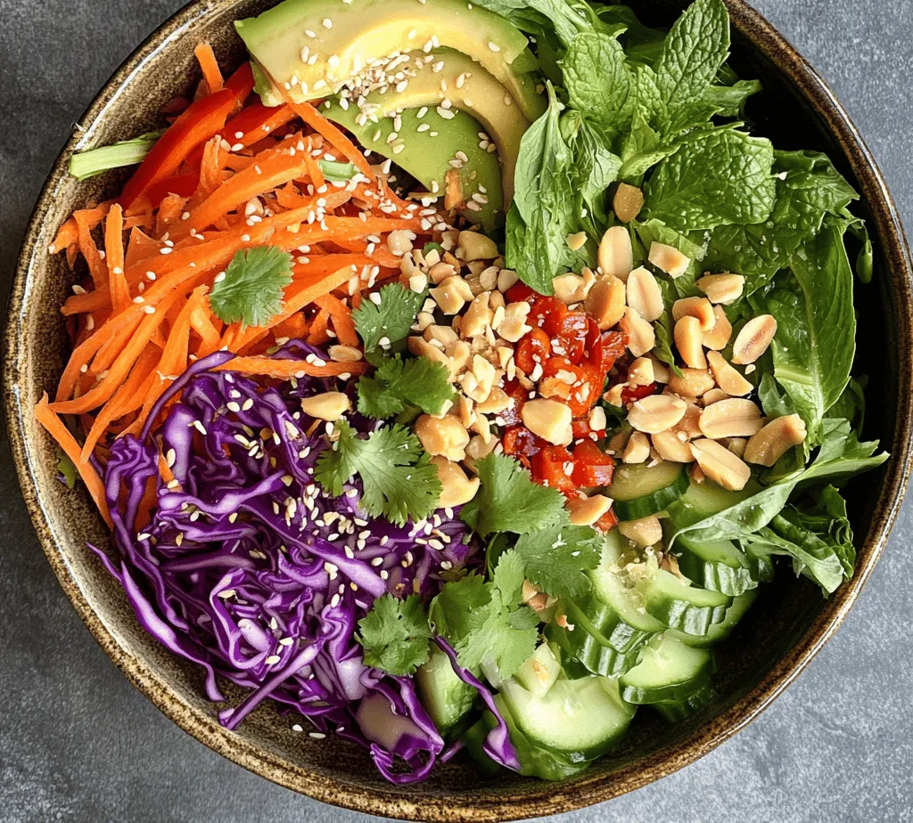 In the quest for healthy meal options, salads have surged in popularity as a go-to choice for many. They not only offer a refreshing burst of flavors but also provide a plethora of health benefits, making them an ideal component of a balanced diet. One standout salad that has been gaining traction is the Spring Roll Salad with Spicy Ginger Dressing. This vibrant dish captures the essence of fresh ingredients and bold flavors, making it a delightful addition to any meal, whether it’s a light lunch or a hearty dinner.