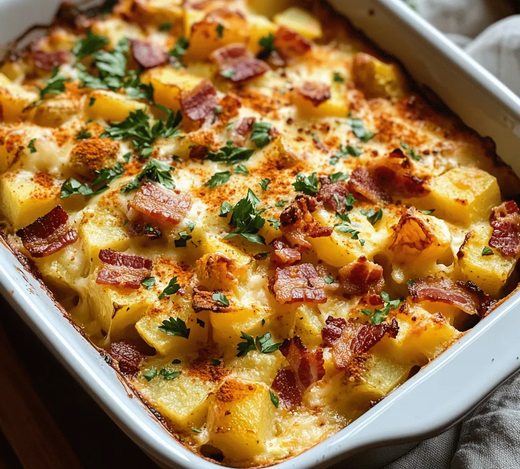 Breakfast casseroles have become a beloved staple in many households, offering a delicious and satisfying start to the day. These dishes, characterized by their hearty ingredients and comforting flavors, have gained immense popularity due to their convenience and the ability to feed a crowd. One standout recipe in this category is the Cheesy Bacon Potato Breakfast Casserole. This comforting dish combines the rich flavors of crispy bacon, creamy cheeses, and tender potatoes to create a breakfast experience that is both filling and indulgent.