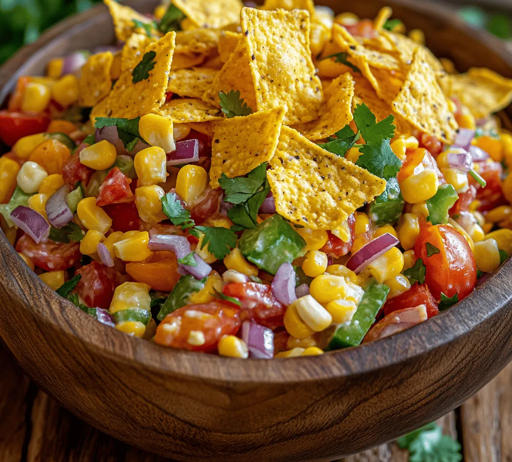 To create a truly delicious Crunchy Fritos Corn Salad Delight, it’s essential to choose the right ingredients. Each component contributes to the overall flavor and texture of the dish, making it vital to understand their roles. Let’s take a closer look at the main ingredients that make this salad a standout.