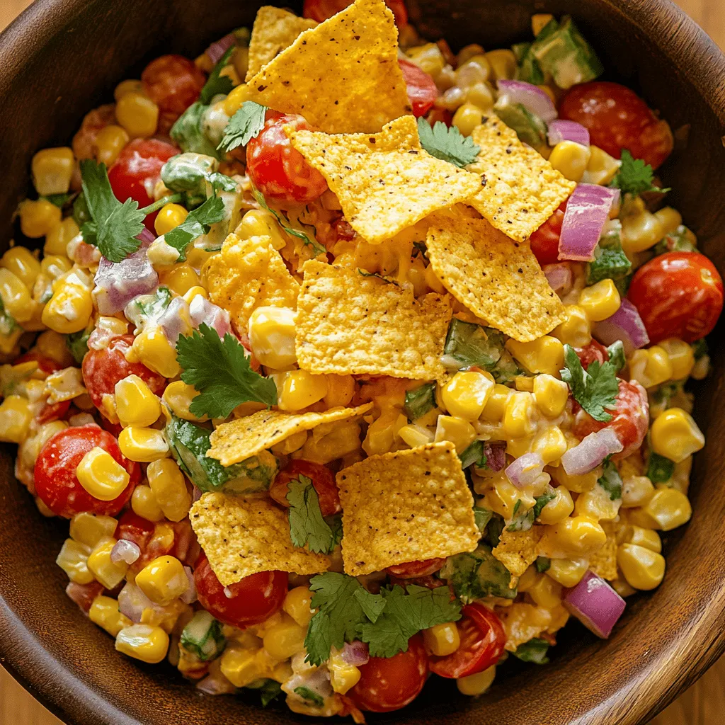 To create a truly delicious Crunchy Fritos Corn Salad Delight, it’s essential to choose the right ingredients. Each component contributes to the overall flavor and texture of the dish, making it vital to understand their roles. Let’s take a closer look at the main ingredients that make this salad a standout.