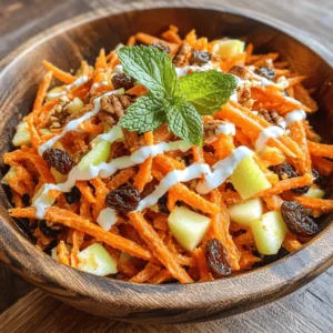 Carrots are renowned for their vibrant orange color, which indicates their high content of beta-carotene, a precursor to vitamin A. This essential nutrient plays a crucial role in maintaining healthy vision, boosting the immune system, and promoting skin health. Additionally, carrots are a great source of fiber, which aids digestion and contributes to a feeling of fullness. With their natural sweetness and crunchy texture, they serve as the perfect base for our salad, adding both flavor and nutritional benefits.
