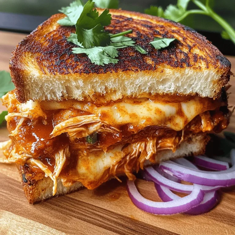 In the world of comfort food, few dishes can rival the classic grilled cheese sandwich. This beloved staple has stood the test of time, cherished for its simplicity and warm, gooey goodness. However, when you add a twist with BBQ chicken, you elevate this traditional favorite into a mouthwatering delight that satisfies both savory cravings and nostalgic comfort. The BBQ Chicken Grilled Cheese Delight combines the smoky sweetness of BBQ sauce with tender, shredded chicken and a melty cheese blend—all encapsulated between two slices of perfectly toasted sourdough bread.