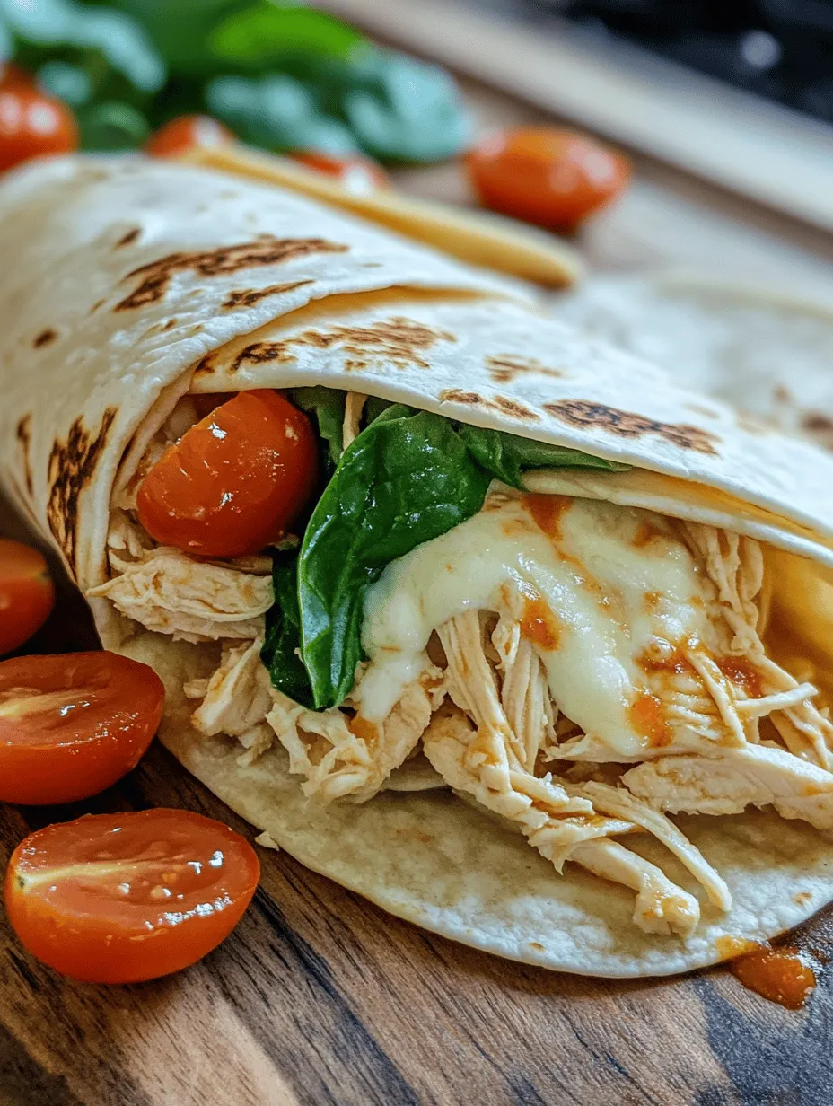 In the realm of quick and delicious meals, Cheesy Garlic Chicken Wraps stand out as a delightful option that brings together the irresistible flavors of garlic, cheese, and tender chicken, all wrapped snugly in a soft tortilla. This recipe not only delivers comfort with every bite but also showcases the versatility that wraps can offer. Whether you’re looking for a hearty lunch, a fulfilling dinner, or a convenient snack, these wraps cater to all occasions with ease and satisfaction.