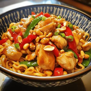 Welcome to the vibrant world of Kung Pao Chicken Noodles, a dish that perfectly marries the rich, spicy flavors of traditional Kung Pao chicken with the comforting texture of egg noodles. This culinary delight offers a tantalizing blend of protein, fresh vegetables, and the satisfying crunch of peanuts, making it a favorite among both novice cooks and seasoned chefs. The versatility of Kung Pao Chicken Noodles means it can be whipped up for a quick weeknight dinner or served as an impressive meal for guests, showcasing an array of flavors and textures that will leave everyone impressed.