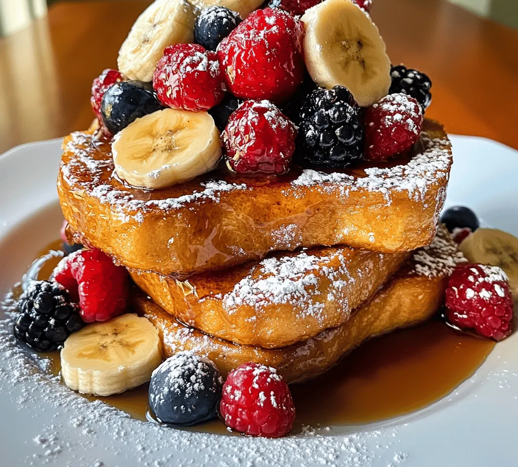 French toast is a cherished breakfast classic that has delighted taste buds across the globe for generations. Known for its simple ingredients and comforting texture, this dish transforms humble bread into a delectable morning treat. One of the many delightful variations of this beloved breakfast is the Caramelized Delight French Toast, a recipe that elevates the traditional approach by introducing a luscious caramelization and an array of fresh toppings. This unique twist not only enhances the flavor but also adds a touch of elegance, making it perfect for special occasions or a comforting weekend breakfast that the whole family will enjoy.