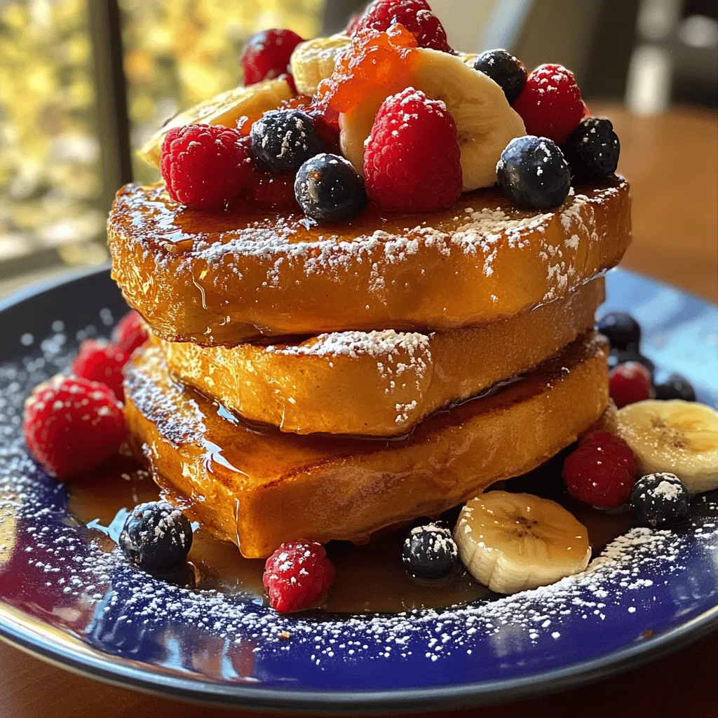 French toast is a cherished breakfast classic that has delighted taste buds across the globe for generations. Known for its simple ingredients and comforting texture, this dish transforms humble bread into a delectable morning treat. One of the many delightful variations of this beloved breakfast is the Caramelized Delight French Toast, a recipe that elevates the traditional approach by introducing a luscious caramelization and an array of fresh toppings. This unique twist not only enhances the flavor but also adds a touch of elegance, making it perfect for special occasions or a comforting weekend breakfast that the whole family will enjoy.