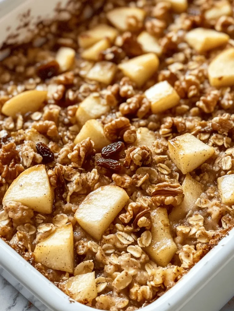 When it comes to starting your day on a delicious and nutritious note, the Irresistible Healthy Apple Oatmeal Breakfast Bake stands out as an exemplary choice. This recipe harmoniously blends the comforting flavors of baked apples and oats, creating a warm, fulfilling dish that's perfect for breakfast or brunch. Not only does it tantalize the taste buds, but it also nourishes the body, making it an ideal option for health-conscious individuals and busy families alike.