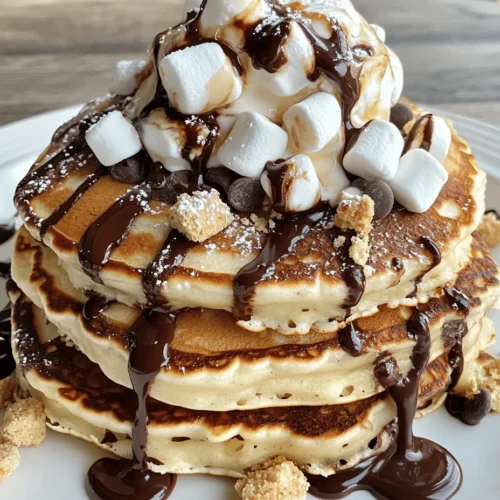 Imagine waking up to the sweet aroma of pancakes sizzling on the griddle, but with a delightful twist that brings back childhood memories of summer camping trips and cozy bonfires. Enter S’mores Pancakes, a scrumptious fusion of fluffy pancakes and the beloved campfire treat that combines gooey marshmallows, rich chocolate, and crunchy graham crackers. This innovative recipe transforms a classic breakfast staple into an indulgent experience that is perfect for brunch or a special family breakfast.