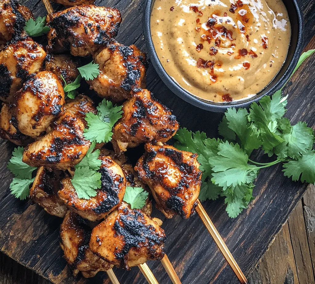 If you're on the hunt for a dish that perfectly encapsulates the vibrant essence of Southeast Asian cuisine, look no further than Sizzling Thai Chicken Skewers with a Creamy Peanut Dip. This recipe offers a delightful fusion of flavors, combining tender, marinated chicken with a rich, creamy peanut sauce that elevates it from a simple meal to a culinary experience. Whether you're hosting a gathering or enjoying a cozy family dinner, these skewers make for an irresistible appetizer or main course that is sure to impress.