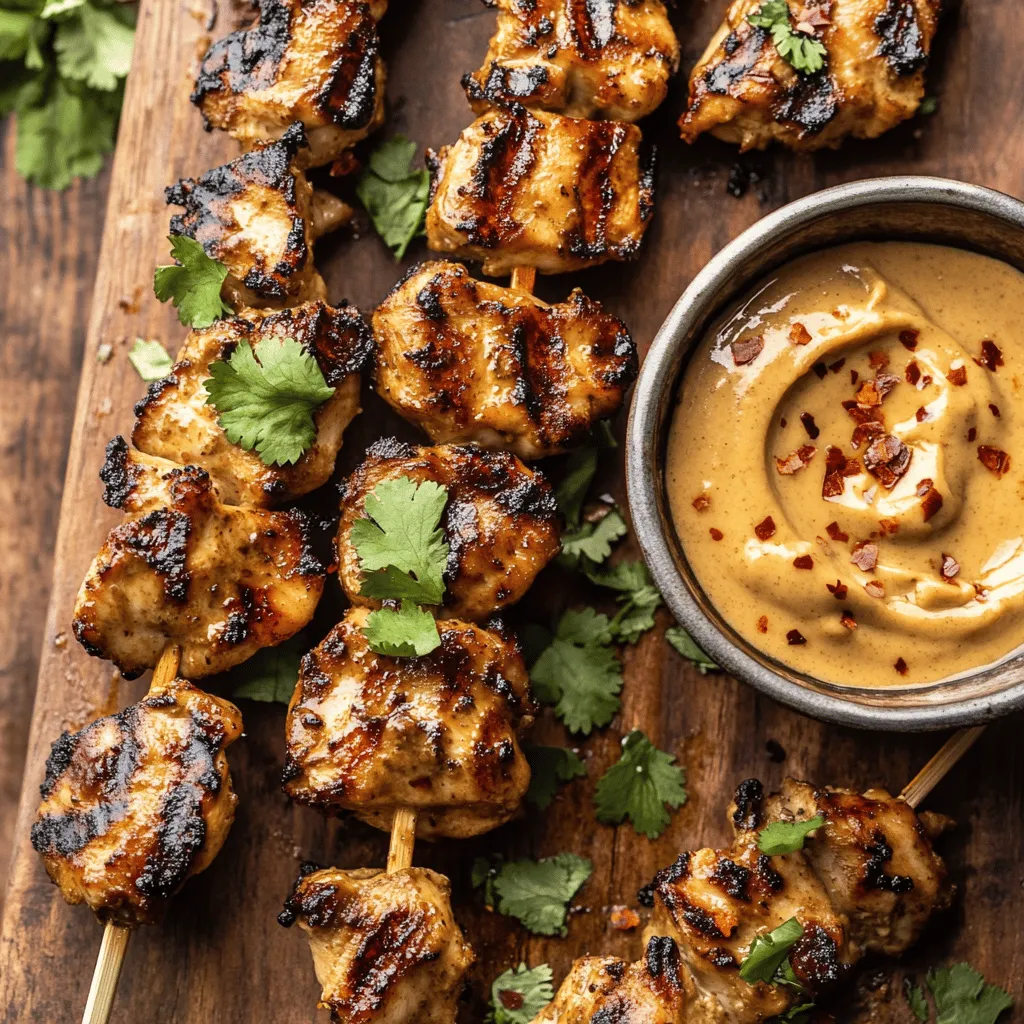 If you're on the hunt for a dish that perfectly encapsulates the vibrant essence of Southeast Asian cuisine, look no further than Sizzling Thai Chicken Skewers with a Creamy Peanut Dip. This recipe offers a delightful fusion of flavors, combining tender, marinated chicken with a rich, creamy peanut sauce that elevates it from a simple meal to a culinary experience. Whether you're hosting a gathering or enjoying a cozy family dinner, these skewers make for an irresistible appetizer or main course that is sure to impress.