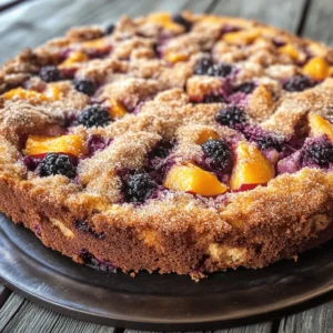 If you're looking for a delightful treat that perfectly melds the sweetness of summer peaches with the tartness of fresh blackberries, look no further than the Peach Blackberry Coffee Cake. This luscious cake is not only a feast for the eyes, but it also captures the essence of seasonal baking, making it a must-try for any dessert enthusiast. The combination of juicy fruits and warm spices creates a flavor explosion that is sure to impress your family and friends.