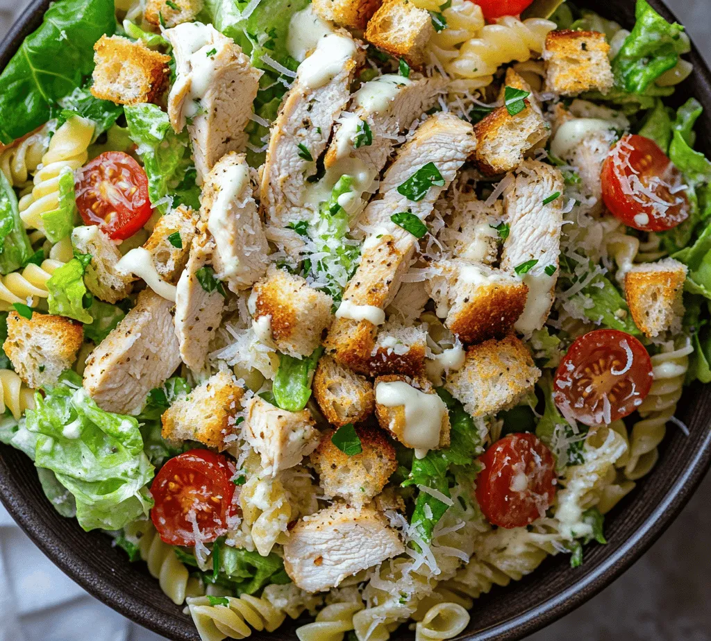Welcome to the world of refreshing salads that not only tantalize your taste buds but also provide a wholesome meal option! Today, we're diving into a delightful recipe: the Zesty Chicken Caesar Pasta Salad. This dish is a harmonious blend of classic Caesar salad flavors and the hearty goodness of pasta, making it an ideal choice for those warm summer days or any gathering that calls for a satisfying yet light meal.