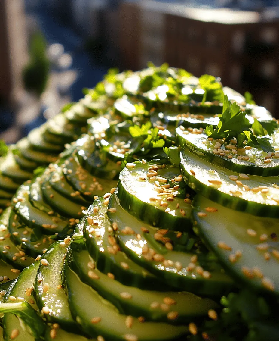 Asian cuisine is renowned for its vibrant flavors, diverse ingredients, and emphasis on fresh produce. Among the myriad of delectable dishes, refreshing salads hold a special place, particularly in warmer months. They provide a light yet satisfying option that is both nutritious and flavorful, making them a staple in many Asian households. One such dish that stands out is the Crunchy Fresh Asian Cucumber Salad. This salad is not only visually appealing with its bright colors but also offers a delightful crunch that tantalizes the taste buds.