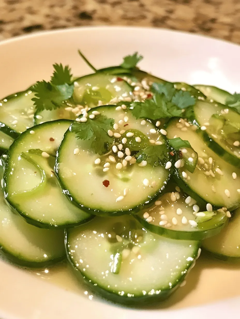 Asian cuisine is renowned for its vibrant flavors, diverse ingredients, and emphasis on fresh produce. Among the myriad of delectable dishes, refreshing salads hold a special place, particularly in warmer months. They provide a light yet satisfying option that is both nutritious and flavorful, making them a staple in many Asian households. One such dish that stands out is the Crunchy Fresh Asian Cucumber Salad. This salad is not only visually appealing with its bright colors but also offers a delightful crunch that tantalizes the taste buds.