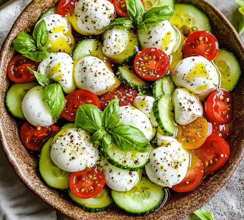 Exploring the world of salads opens up a refreshing avenue for healthy eating, and the Refreshing Cucumber Caprese Salad is a perfect example. This vibrant dish brings together the crispness of cucumbers, the sweetness of cherry tomatoes, and the creaminess of fresh mozzarella, all enhanced by aromatic basil and a drizzle of olive oil. As summer approaches, the demand for light and refreshing meals rises, and this salad serves as the ideal companion for backyard barbecues, picnics, or even a simple lunch at home. In this article, we delve into the nuances of this simple yet delightful recipe, highlighting its ingredients, preparation, and the benefits of incorporating it into your daily meals.