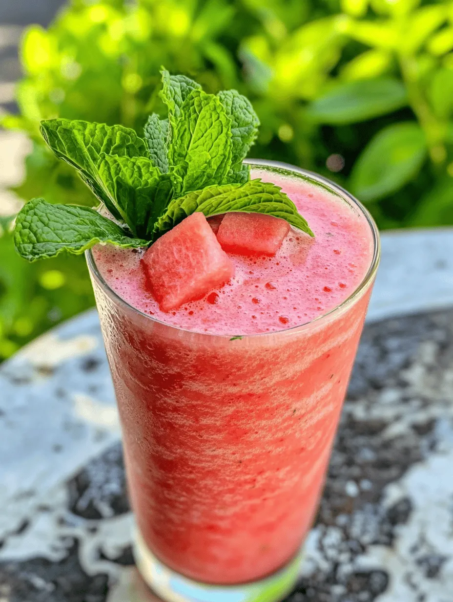 Smoothies have surged in popularity as a go-to beverage choice for health enthusiasts and casual drinkers alike. Their versatility allows for endless combinations of fruits, vegetables, and other nutritious ingredients, making them a delightful option for breakfast, snacks, or post-workout recovery. Among the plethora of smoothie recipes available, the Refreshing Watermelon Smoothie with Coconut Water stands out for its vibrant taste, hydrating qualities, and health benefits.
