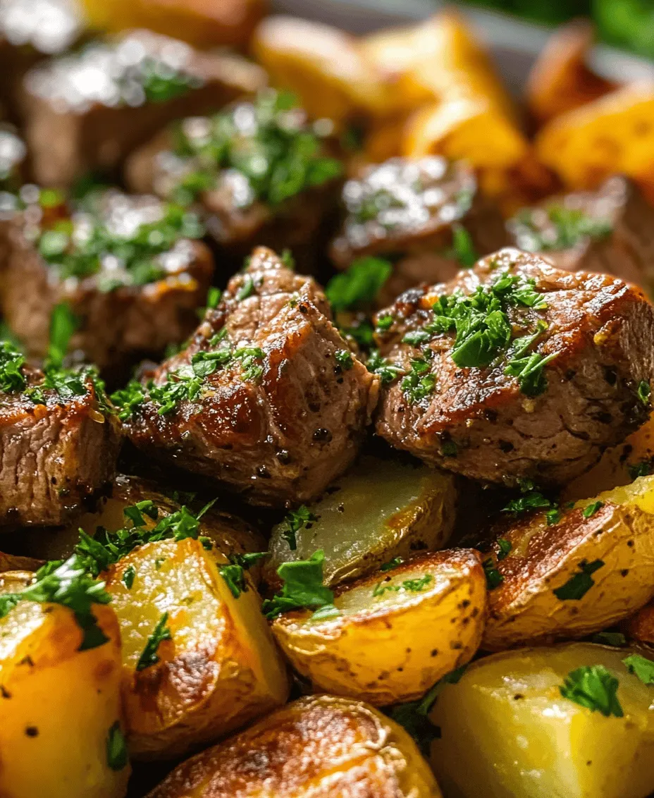 If you’re looking for a dish that promises comfort, flavor, and ease of preparation, look no further than Garlic Butter Steak Bites and Crispy Potatoes. This delightful combination showcases tender, juicy steak bites enveloped in a rich garlic butter sauce, paired with perfectly roasted crispy potatoes. The dish is not only a feast for the taste buds but also a visual delight, making it an excellent choice for both weeknight dinners and special gatherings.