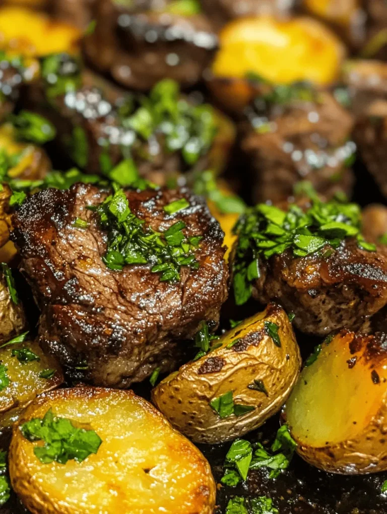 If you’re looking for a dish that promises comfort, flavor, and ease of preparation, look no further than Garlic Butter Steak Bites and Crispy Potatoes. This delightful combination showcases tender, juicy steak bites enveloped in a rich garlic butter sauce, paired with perfectly roasted crispy potatoes. The dish is not only a feast for the taste buds but also a visual delight, making it an excellent choice for both weeknight dinners and special gatherings.
