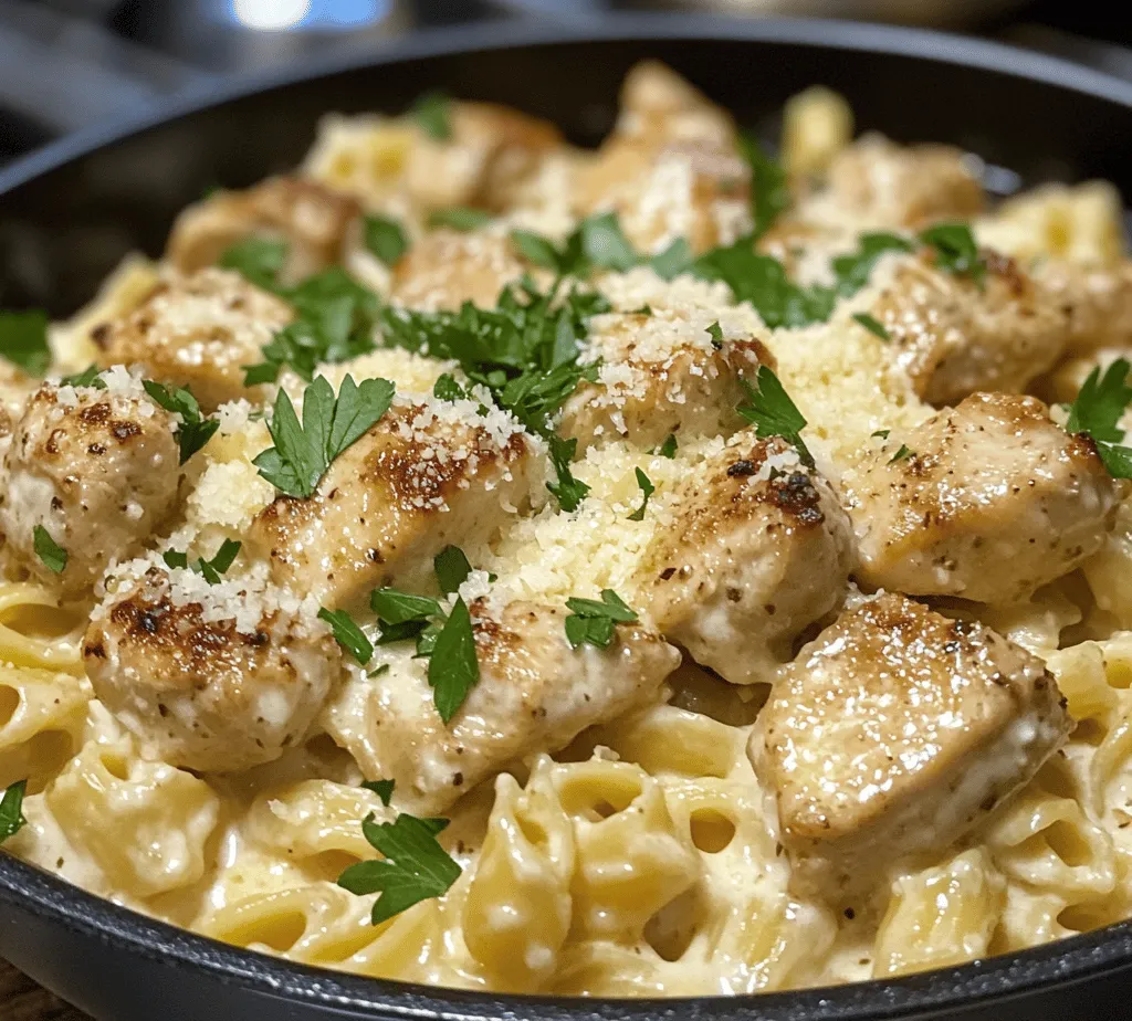 If you're searching for a dish that combines comfort, flavor, and ease of preparation, look no further than Garlic Butter Chicken Bites with Savory Creamy Parmesan Pasta. This delightful recipe brings together tender, juicy chicken bites sautéed in rich garlic butter, paired with a luscious creamy pasta that’s infused with the unmistakable taste of Parmesan cheese. The harmonious blend of these ingredients creates a dish that is not only satisfying but also elevates your dining experience, whether it’s a busy weeknight or a special occasion with family and friends.