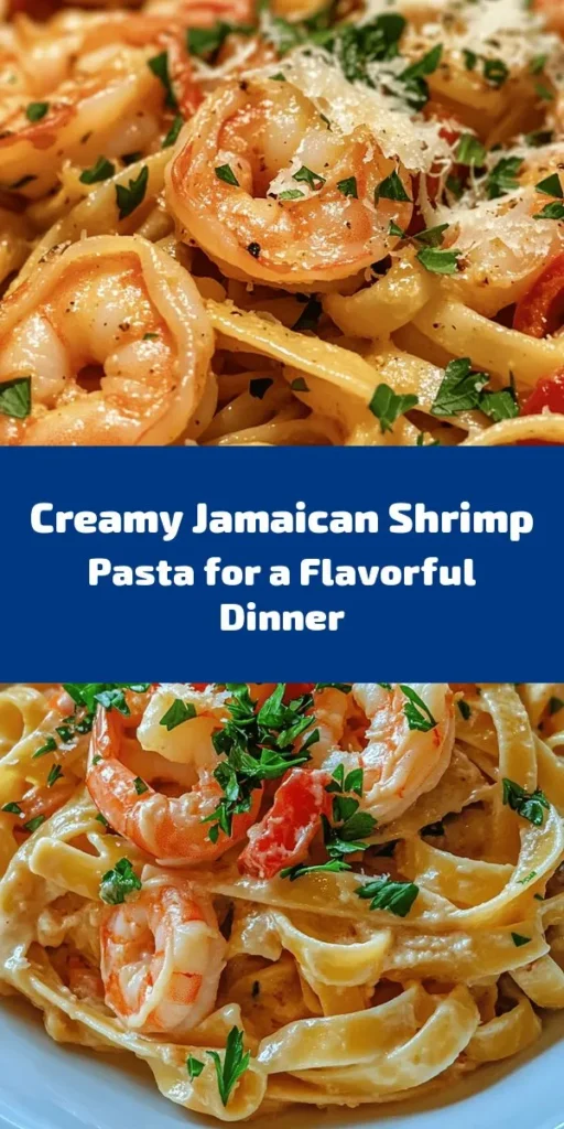 Indulge in the vibrant flavors of Jamaica with this creamy shrimp pasta dish! Made with fettuccine, juicy shrimp, and a luscious coconut milk sauce, it's easy to prepare in just 30 minutes. This recipe features a delightful blend of onions, garlic, and red bell pepper, all seasoned with homemade Jamaican jerk seasoning. Perfect for a weeknight dinner or a special occasion, serve it up with fresh parsley and a squeeze of lime for an unforgettable meal!